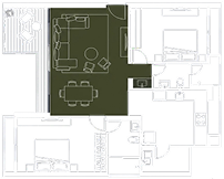 2 BHK floor plan
