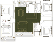 4 BHK floor plan